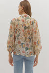 Golden Grove Floral Print Top