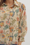 Golden Grove Floral Print Top
