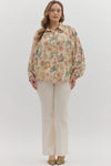 Golden Grove Floral Print Top