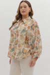 Golden Grove Floral Print Top