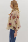 Willow Rose Floral Print Top