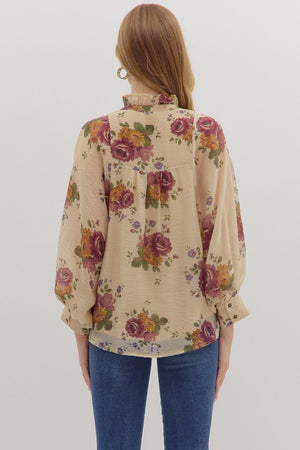 Willow Rose Floral Print Top