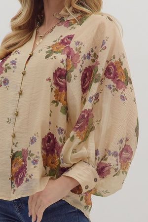 Willow Rose Floral Print Top