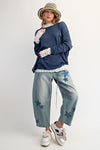 Simply Yours Dark Denim Knitted Sweater