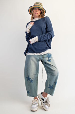 Simply Yours Dark Denim Knitted Sweater