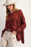 Simply Yours Dark Mahogany Knitted Sweater