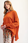 Simply Yours Dark Persimmon Knitted Sweater