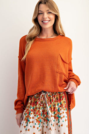 Simply Yours Dark Persimmon Knitted Sweater