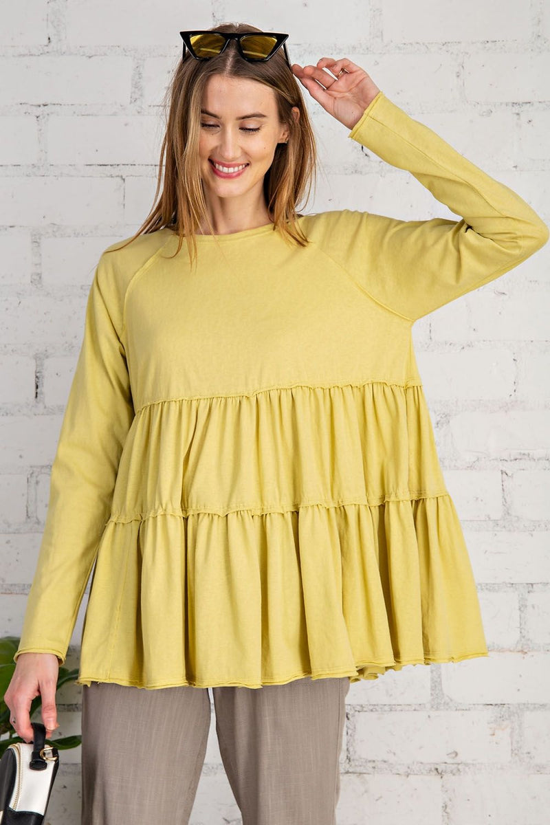 Take It Easy Ruffled Top