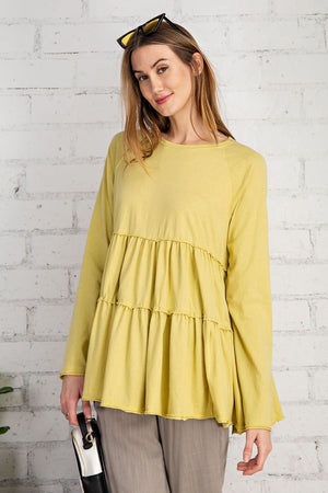 Take It Easy Ruffled Top