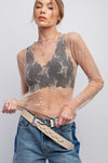 Stolen Glances Nude All Over Sheer Lace Top