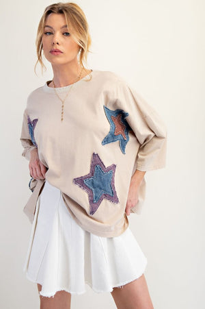 Written In The Stars Star Patch Top