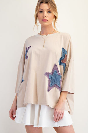 Written In The Stars Star Patch Top