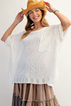 Capture The Moment Ivory Loose Knit Sweater Tunic
