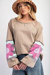 Ready To Bloom Mushroom Flower Patch Washed Pullover