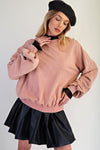 Marlow Cinnamon Mineral Washed Terry Knit Pullover