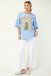 Over The Rainbow Patch Front Mineral Washed Top