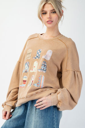 Boot Scootin' Latte Sweatshirt