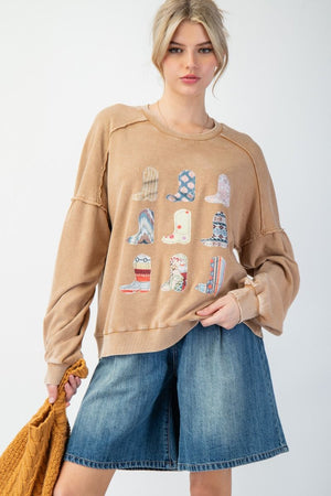 Boot Scootin' Latte Sweatshirt