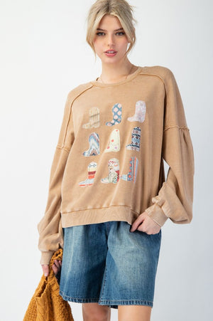 Boot Scootin' Latte Sweatshirt