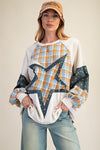 Starlight Patchwork Washed Cotton Pullover