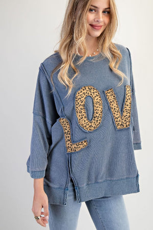 Fierce Love Patch Washed Terry Top