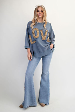 Fierce Love Patch Washed Terry Top