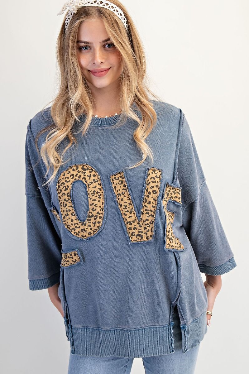 Fierce Love Patch Washed Terry Top
