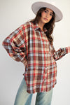Canyon Trails Washed Plaid Tunic Top