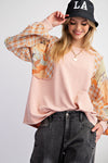 Mix It Up Mix Print Terry Knit Top