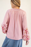 Wildflower Song Dusty Rose Top