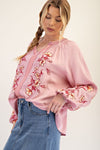 Wildflower Song Dusty Rose Top