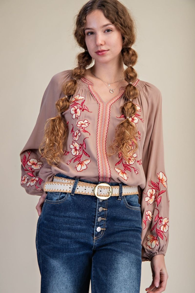 Wildflower Song Mocha Top