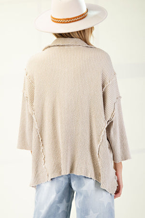 Remember It All Mineral Washed Ribbed Pullover Top