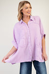 Botanic Blossom Flower Patch Mineral Washed Cotton Gauze Top