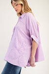 Botanic Blossom Flower Patch Mineral Washed Cotton Gauze Top