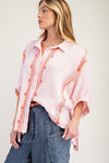 Enjoy The View Embroidered Button Down Top