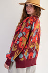 Painted Petals Floral Pullover Sweater