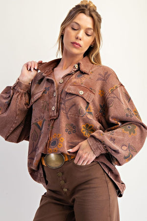 Wildwood Petals Washed Terry Pullover Top