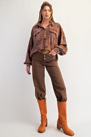 Wildwood Petals Washed Terry Pullover Top