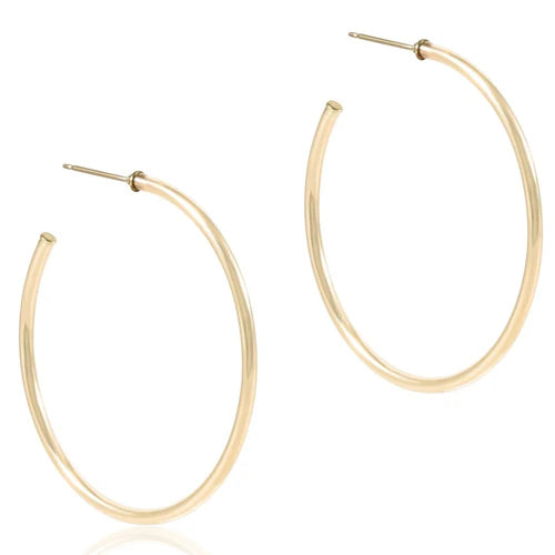 Enewton Smooth Round 2mm Gold 1.75" Hoop Earrings