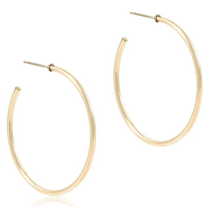 Enewton Smooth Round 2mm Gold 1.75" Hoop Earrings