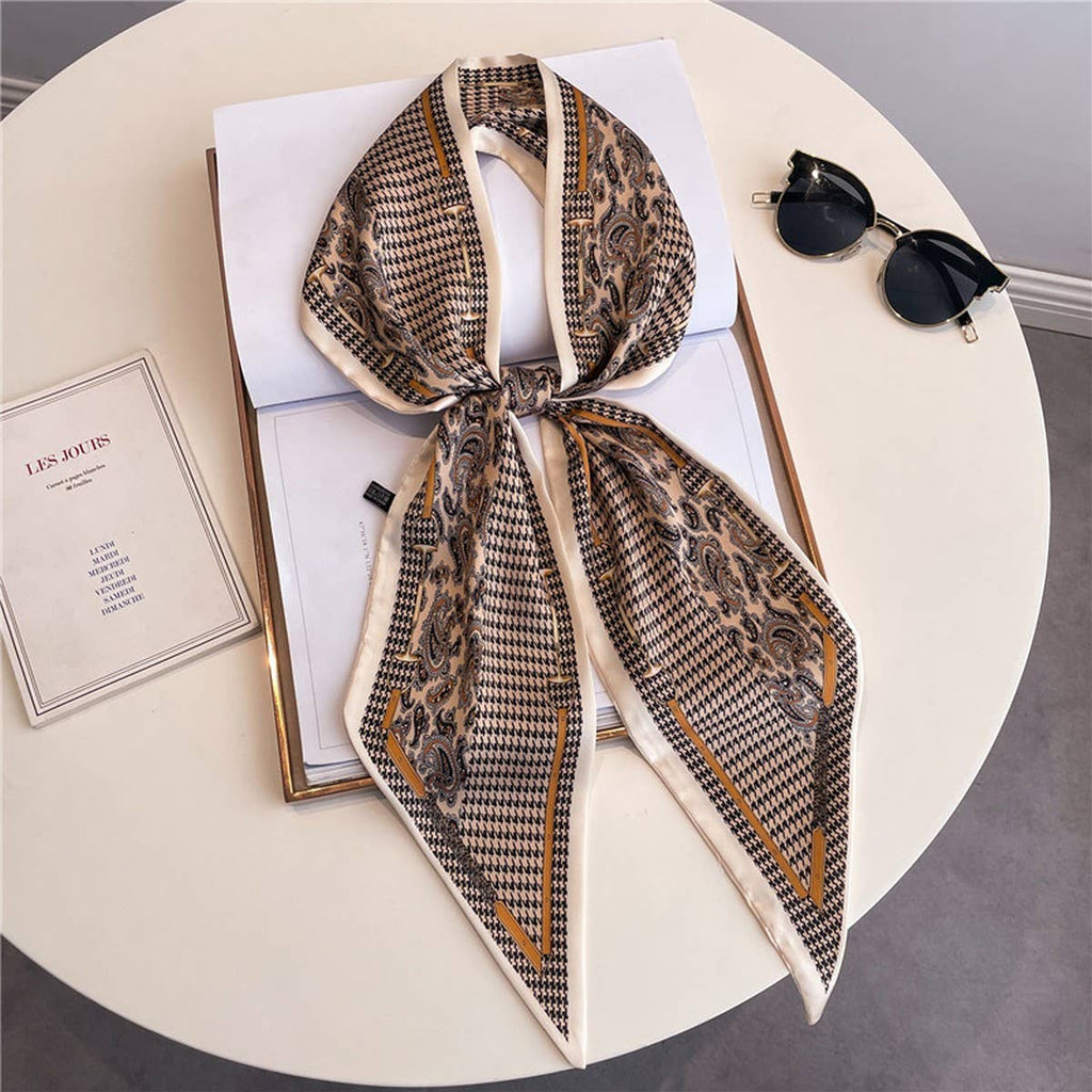 Paisley & Houndstooth Twilly Scarf