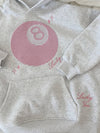 Sunkissed Coconut Pearl Grey Lucky You 8 Ball Embroidered Hoodie