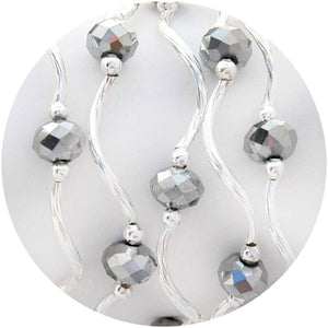 Pewter Color Story Gemstones + Crystals Beaded Stretch Bracelets