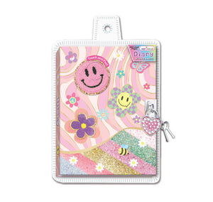 Groovy Flower Diary With Lock & Keys