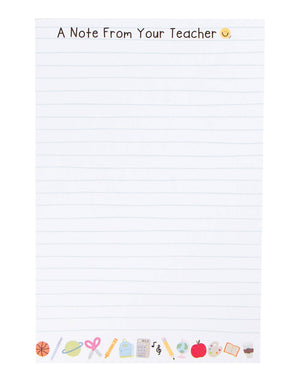 Note From Teacher Notepad