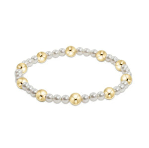 Enewton Pearl Sincerity Pattern 6mm Gold Bead Bracelet