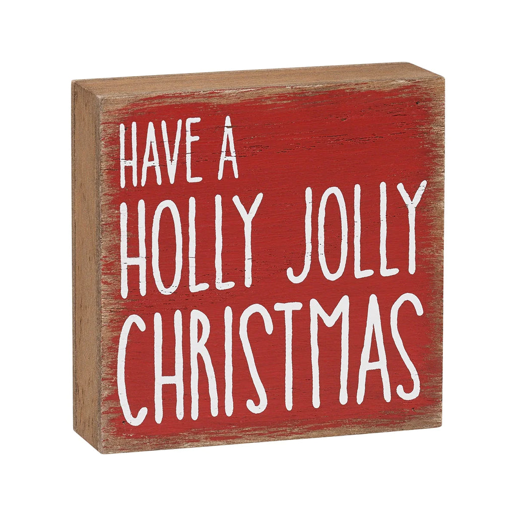 Holly Jolly Block Sign