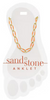 Orange Enamel Link Chain Gold Sand & Stone Anklet